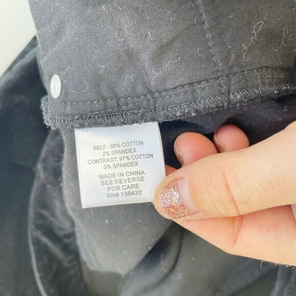 Modcloth Ankle Skinny Pants Womens Plus Size 22 Black Velvet High Rise Pockets - Picture 5 of 9